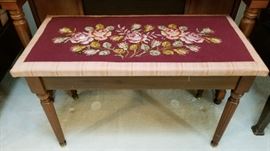 Embroidered bench for Hammond Chord Organ
