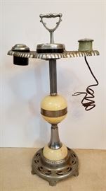 Art deco ash tray with lamp