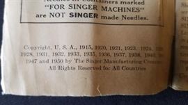 Vintage Singer Portable Electric Sewing Machine model 221-1 from the early 1950s