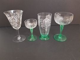 etched glassware