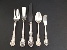 Detail of Chateau Rose by Alvin Sterling flatware