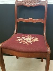 Antique embroidered chair