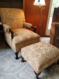 armchair with ottoman