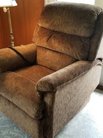 La-Z-Boy electric powered easy chair with heat and massage, brown in color. Like new!
