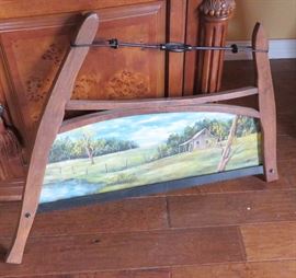 Folk art painted saw