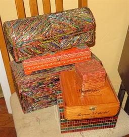 Beaded and glass boxes