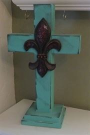 Cross with fleur de lis
