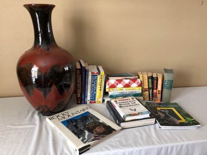 Books and Pottery Vase