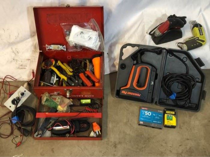 Electrician Tools and Staple Gun
