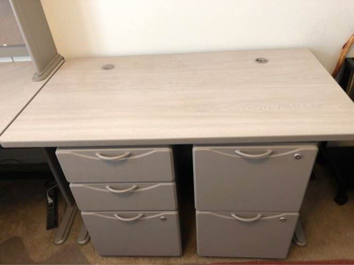 Office Table and Filing Cabinets
