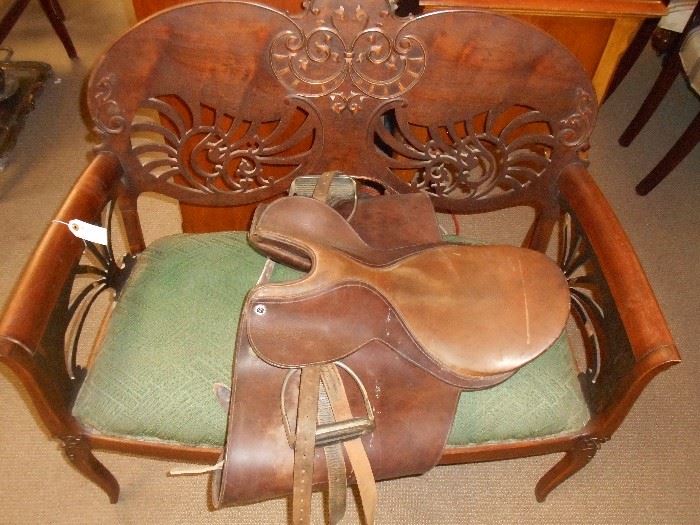 vintage sette and english saddle