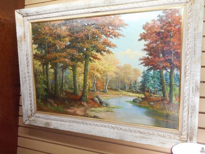 Dutch Artist , oil on canvas, original Landscape Scene