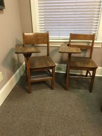 Oak student desks from Lambuth.