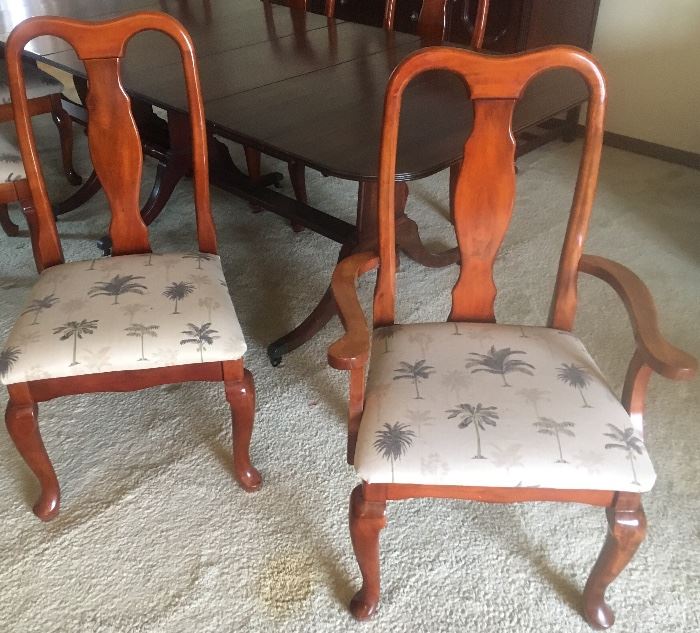 8 cherrywood dining chairs