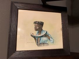 Black Americana Original Watercolor Art