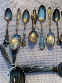 Antique Sterling Silver Collector Spoons