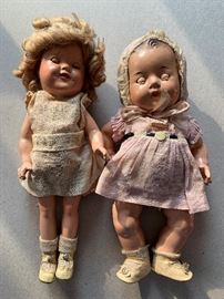 Dionne Quintuplet - Emelie and Antique Shirley Temple Dolls
