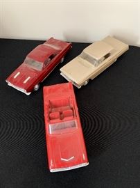 Salesman Sample Promo Model Cars: 1965 and 1966 Ford Fairlane, and 1963 Ford Falcon