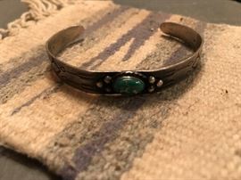 Native American IH Coin Silver Bracelet