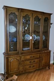china hutch with glass shelves
