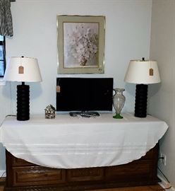 lamps, television
