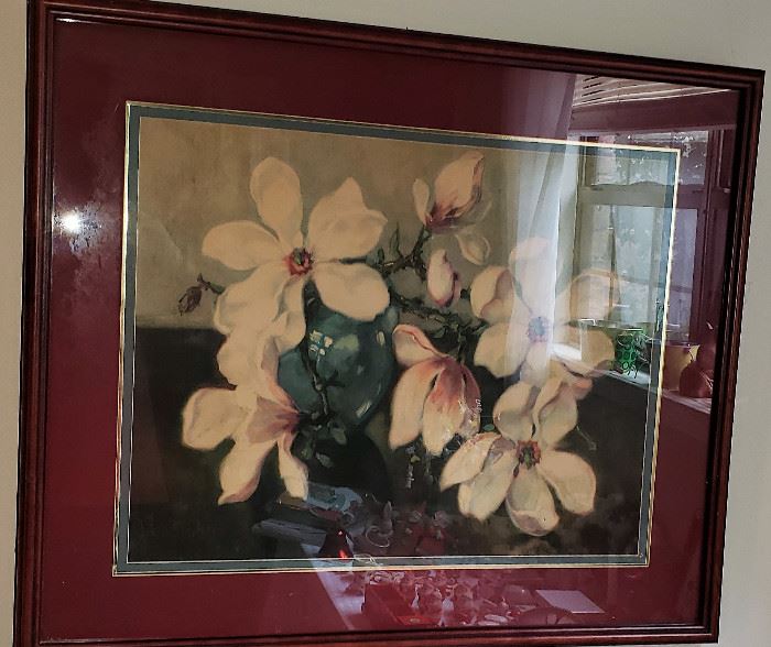 magnolia framed print