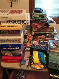 Lots of games and puzzles. Some brand new and unopened. 