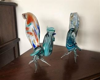 Glass roosters