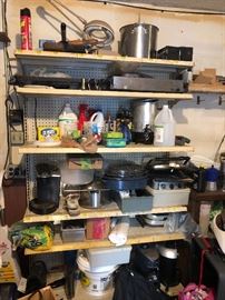 Misc garage and kitchen items