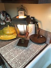 Wood MCM lamp lantern