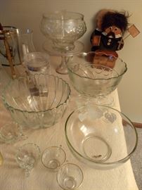 punch bowls with matching cups