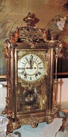 WONDERFUL LARGE ANSONIA Crystal Clock ! Hard to find MODEL and SIZE