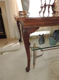 Detail of rosewood table leg