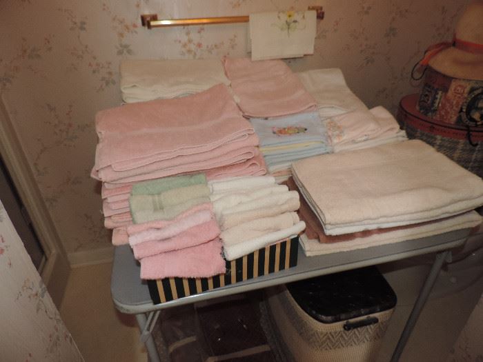 LOADS AND LOADS (just partial shown) amount of towels, linens and bedding 