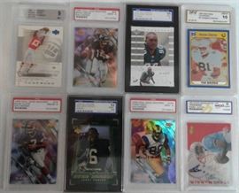 Eight Professionally Graded Football Trading Cards ...