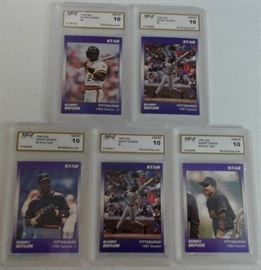 Five Professionally Graded Barry Bonds Baseball Ca ...