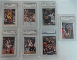 Seven Professionally Graded Basketball Cards All S ...