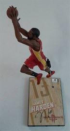 Signed James Harden McFarlane Figure with Global A ...