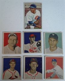 Six 1949 Bowman 1951 Bowman Original Real Baseba ...