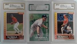Three Professionally Graded Cal Ripken Jr Baseball ...
