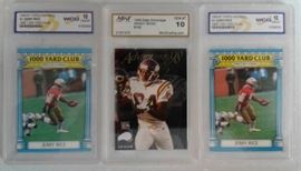 Three Professionally Graded Wide Receiver Football ...