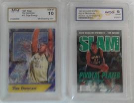 Two Professionally Graded Tim Duncan Basketball Ca ...