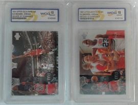 Two Professionally Graded Michael Jordan Basketbal ...