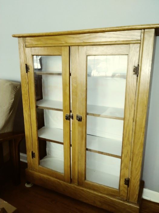 Antique glass door cabinet