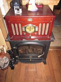 MANY DIMPLEX HEATER/STOVES THOMAS MUSEUM SERIES RECORD PLAYER/CD/RADIO