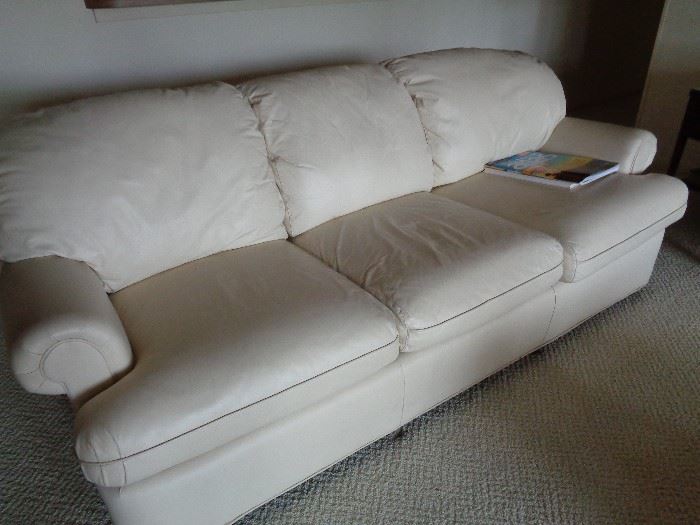 matching leather sofa