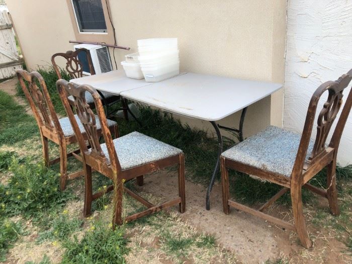 Chairs at jewelry sorting table
