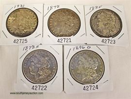  Selection of U.S. Silver Morgan Dollars – auction estimate $20-$50 each 