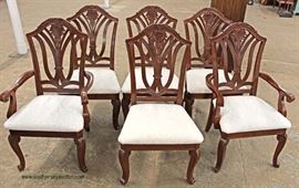 Contemporary 7 Piece Mahogany Dining Room Table with 6 Chairs – table has 2 leaves– auction estimate $200-$400 