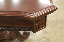  Contemporary 7 Piece Mahogany Dining Room Table with 6 Chairs – table has 2 leaves– auction estimate $200-$400 